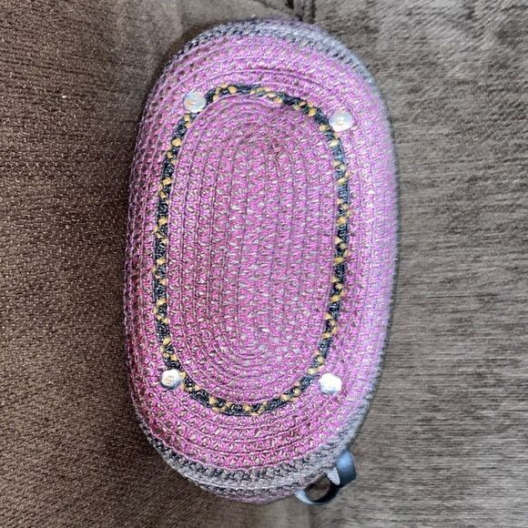 ERIC JAVITS New York purple straw shoulder bag EUC - Picture 7 of 14